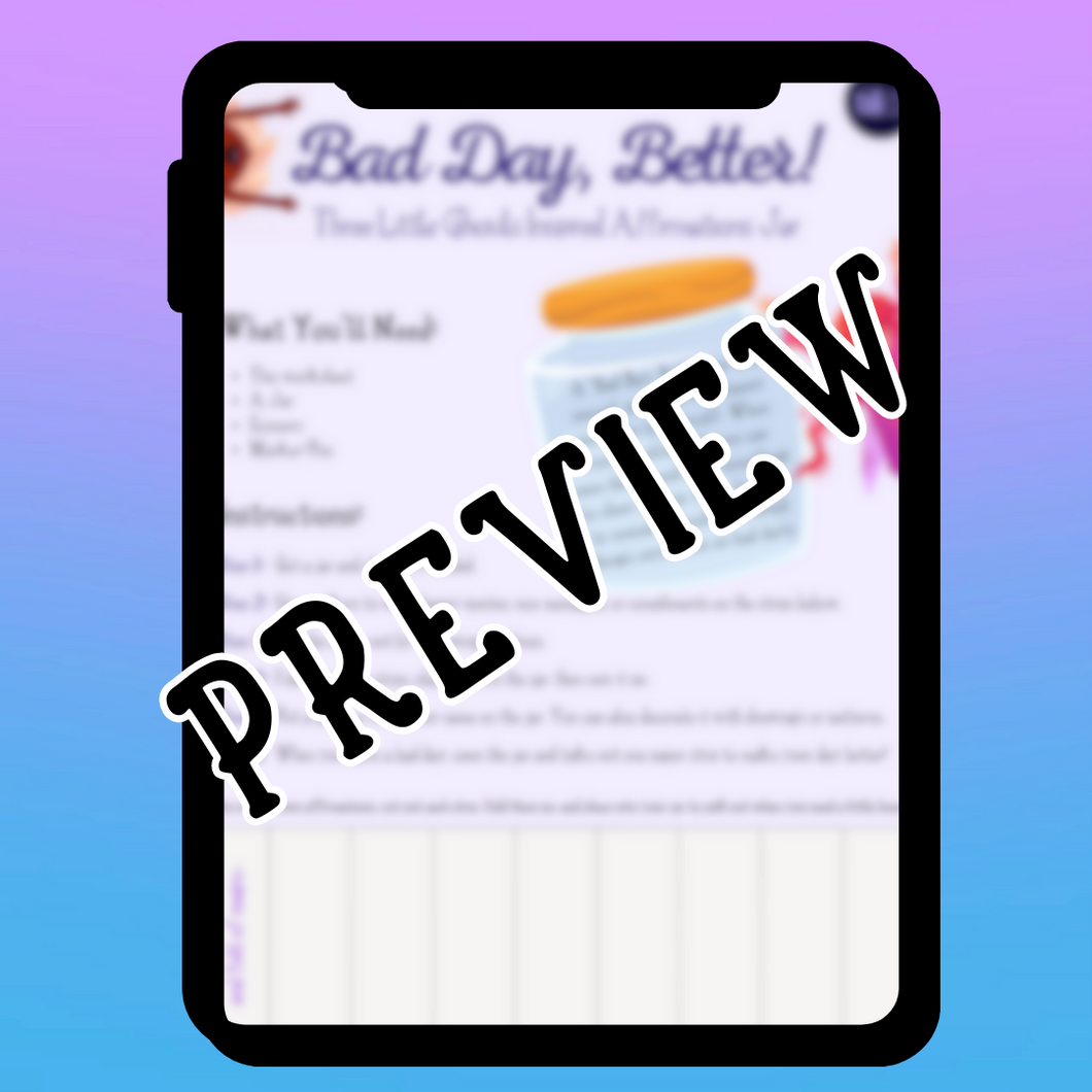 Bad Day Better Jar Activity [Downloadable]